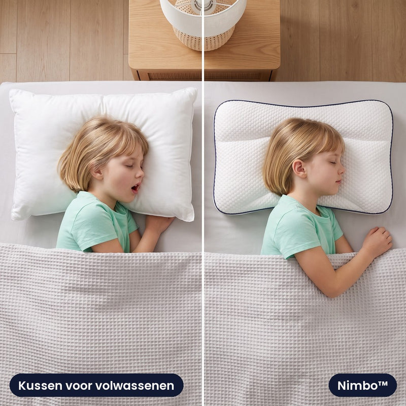 Links: kussen voor volwassenen. Rechts: Nimbo
